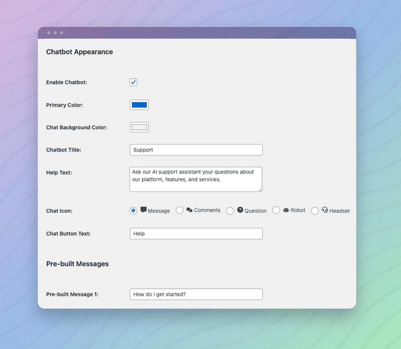 Customize Your Chatbot in WordPress